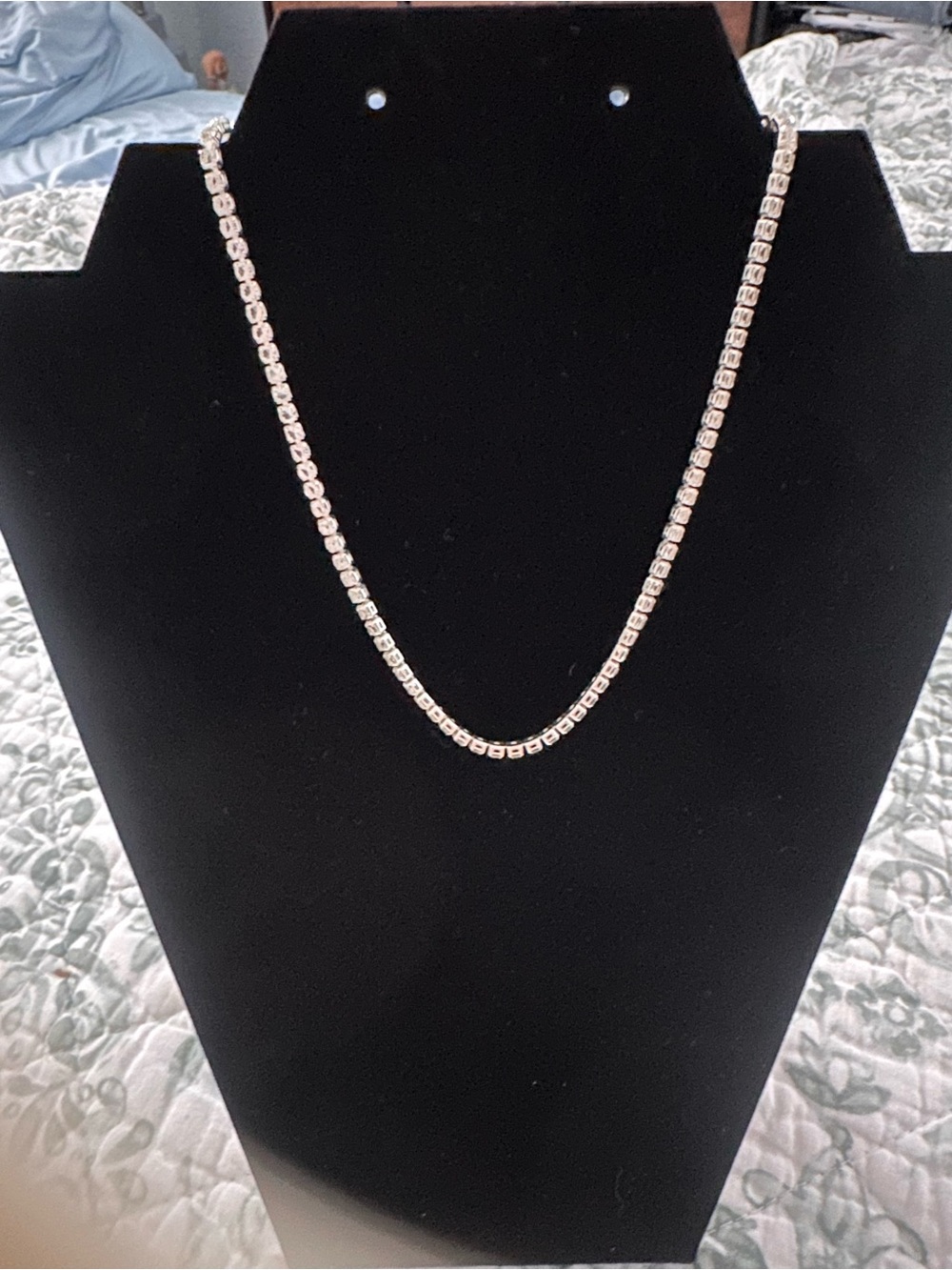 Amazon Silver Tennis Chain Necklace